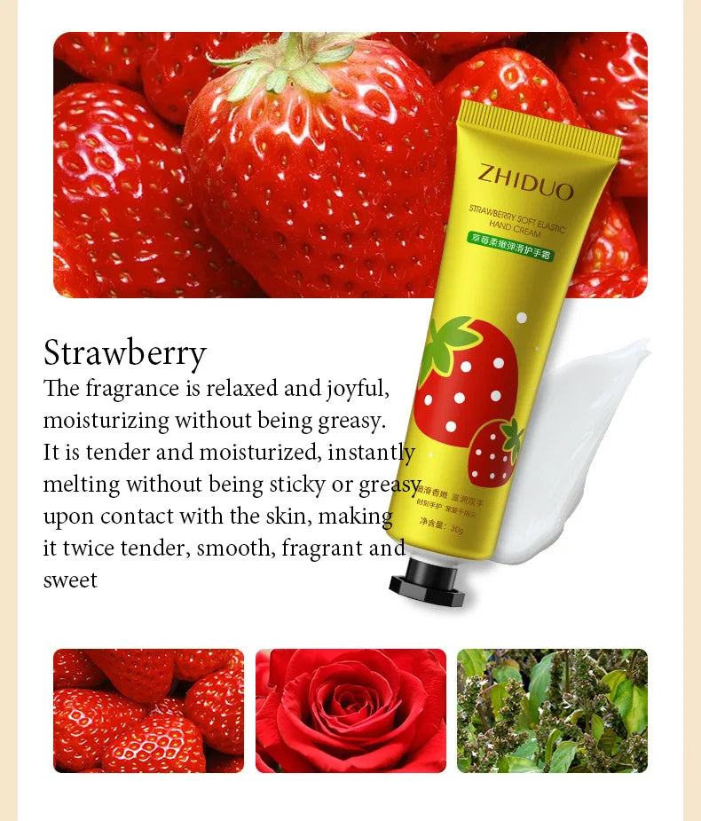 10pcs Fruit and Flower Fragrance Hand Cream