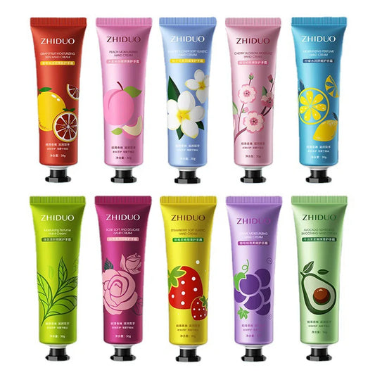 10pcs Fruit and Flower Fragrance Hand Cream