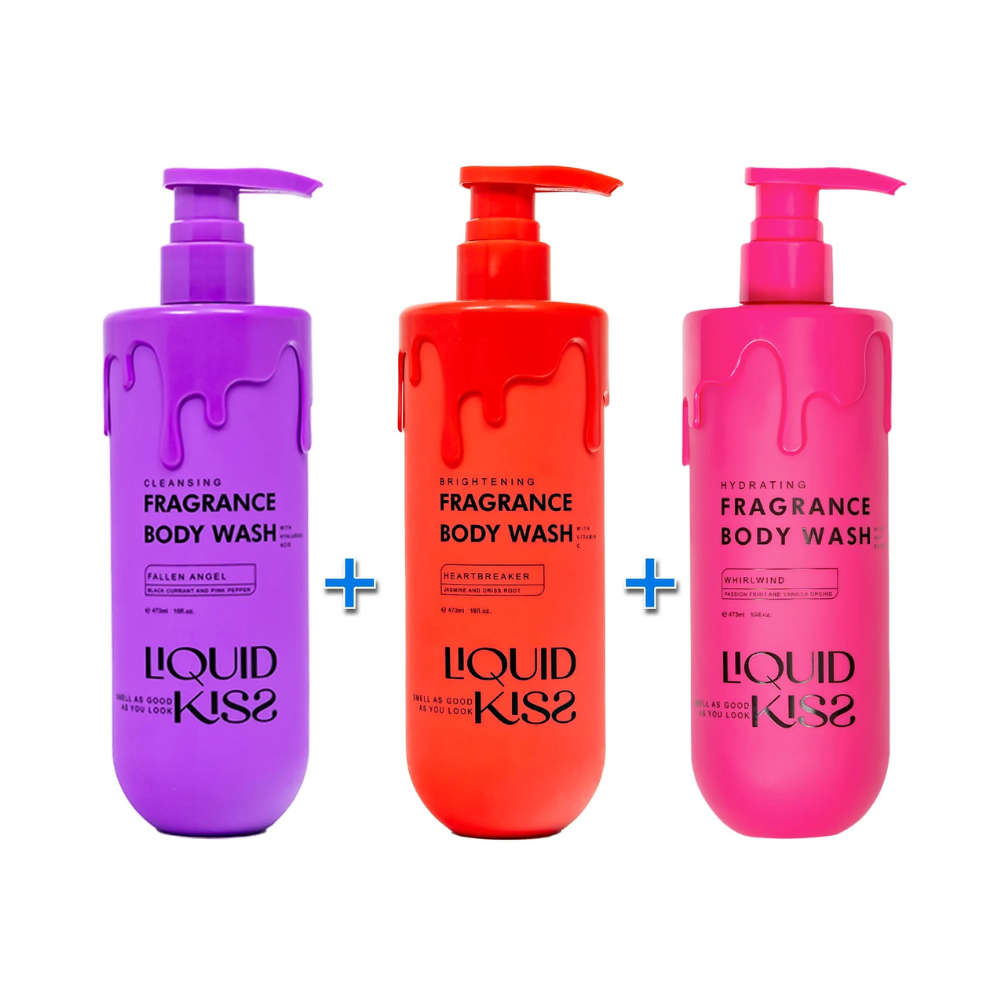 3x LIQUID KISS Relief Body Wash for Women